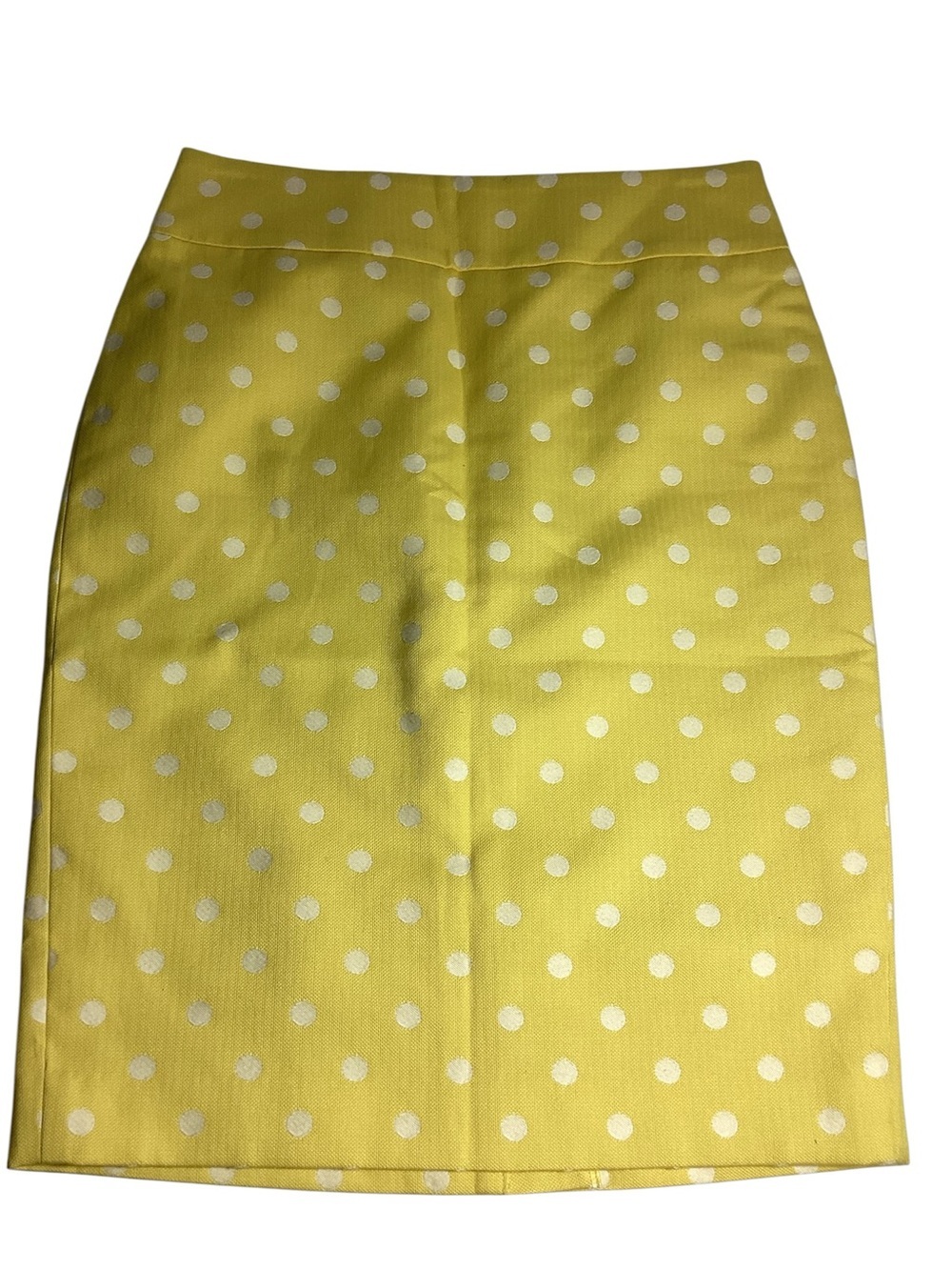 Ann Taylor Yellow Polka Dot Pencil Skirt